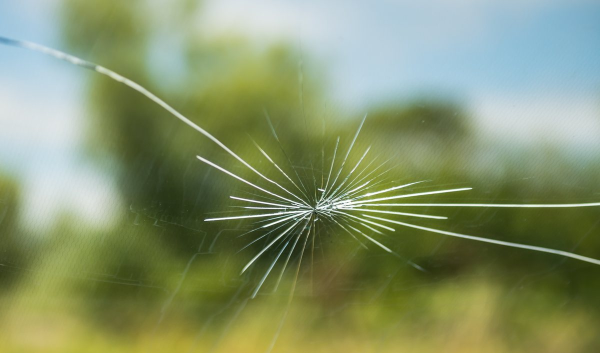 Steinschlag in der Windschutzscheibe